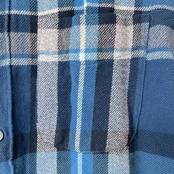 American Eagle Plaid Flannel Long Sleeve Button Down Shirt - Picture 6 of 16